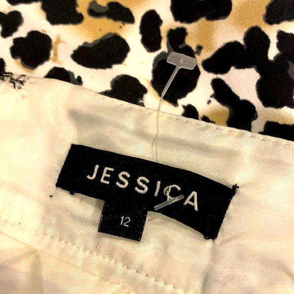 Jessica animal print tapered skirt NWOT Size 12, fully lined 🟢 - Picture 9 of 10